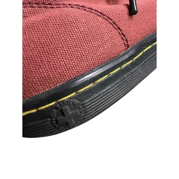 Dr Doc Martens - Maelly Women’s Ankle Boots / Lace Up Booties - Red Canvas - 8 - Picture 5 of 9